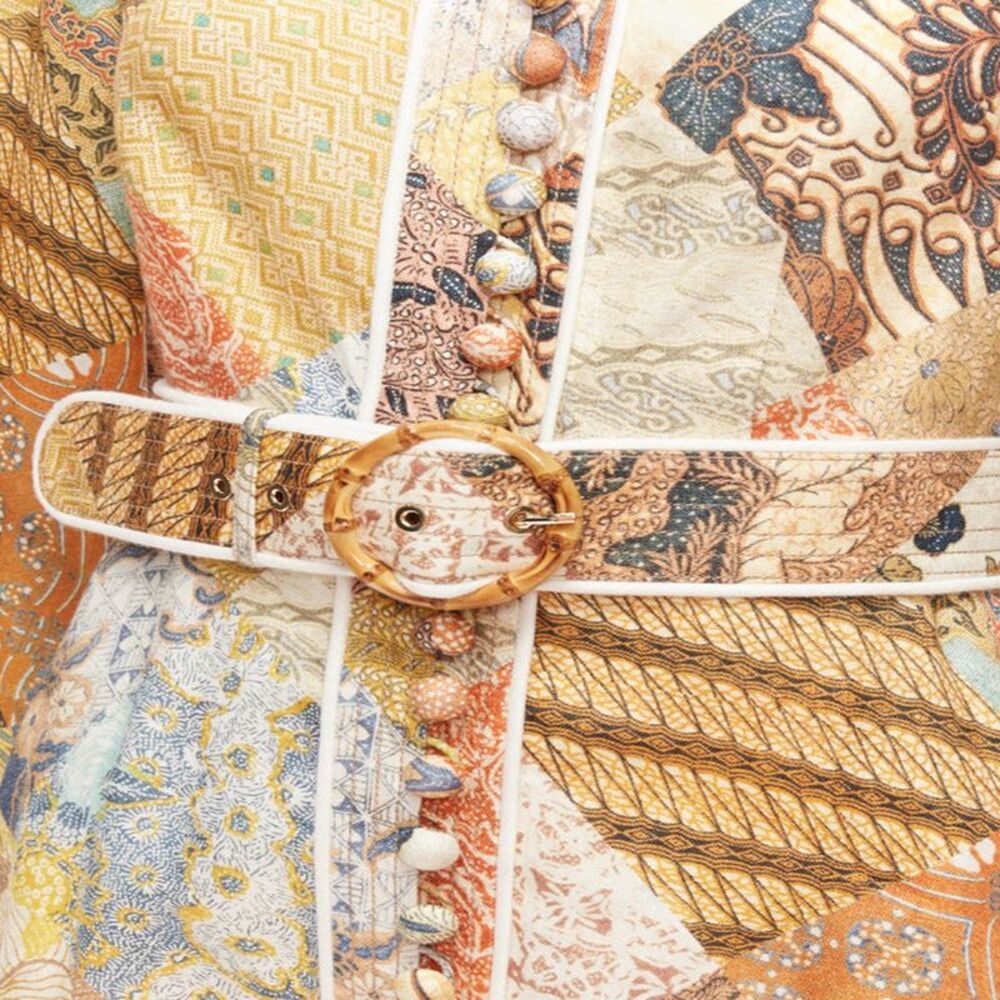 Zimmermann Brightside Linen Patchwork Ethnic Prin… - image 2